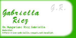 gabriella ricz business card